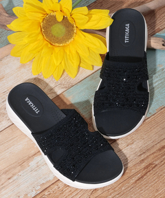 チチカカ |キラキラニットアッパーライトサンダル