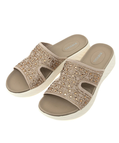 チチカカ |キラキラニットアッパーライトサンダル