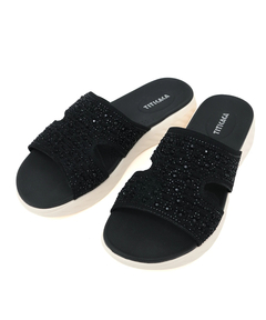 チチカカ |キラキラニットアッパーライトサンダル