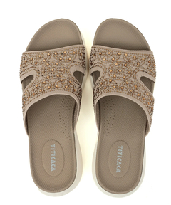 チチカカ |キラキラニットアッパーライトサンダル