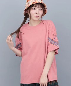 チチカカ |バンダナスリーブ刺繍Tシャツ