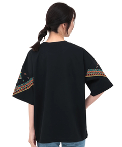 チチカカ |バンダナスリーブ刺繍Tシャツ