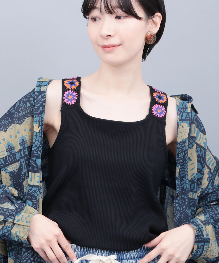 チチカカ |クロシェインナータンクトップ