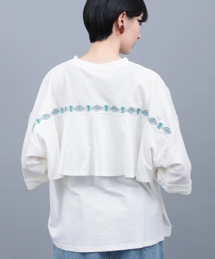チチカカ |バックフレアコンチョ刺繍Tシャツ