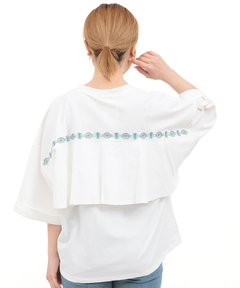 チチカカ |バックフレアコンチョ刺繍Tシャツ