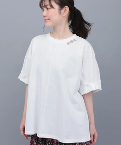 チチカカ |接触冷感袖タックドルマンTシャツ