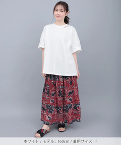 チチカカ |接触冷感袖タックドルマンTシャツ