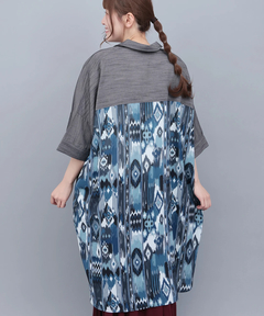 チチカカ |イカットプリントドッキングシャツワンピース