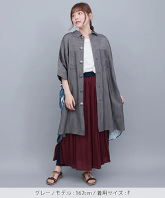 チチカカ |イカットプリントドッキングシャツワンピース