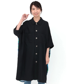 チチカカ |イカットプリントドッキングシャツワンピース