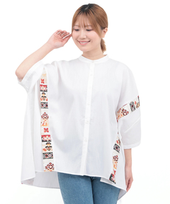 チチカカ |柄ライン切替シャツ