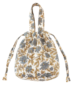 チチカカ |ブロックプリント保冷巾着バッグ【WEB限定】