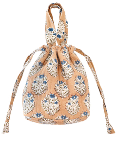 チチカカ |ブロックプリント保冷巾着バッグ【WEB限定】