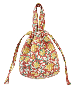 チチカカ |ブロックプリント保冷巾着バッグ【WEB限定】