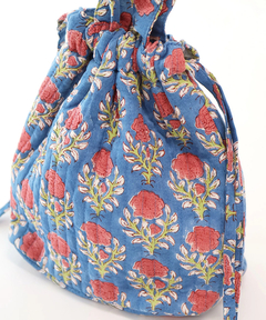 チチカカ |ブロックプリント保冷巾着バッグ【WEB限定】