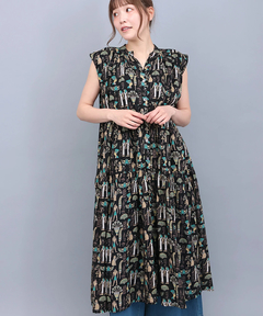 チチカカ |コットンボイルエジプト総柄ワンピース