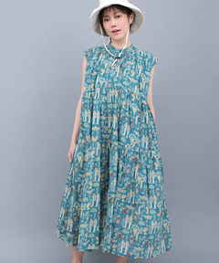 チチカカ |コットンボイルエジプト総柄ワンピース