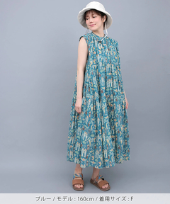 チチカカ |コットンボイルエジプト総柄ワンピース