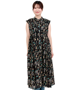 チチカカ |コットンボイルエジプト総柄ワンピース