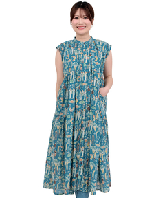 チチカカ |コットンボイルエジプト総柄ワンピース