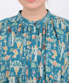 チチカカ |コットンボイルエジプト総柄ワンピース