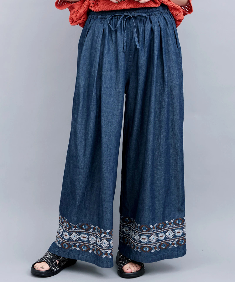 チチカカ |ネイティブシルバー刺繍パンツ