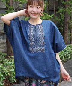 チチカカ |ネイティブシルバー刺繍プルオーバー