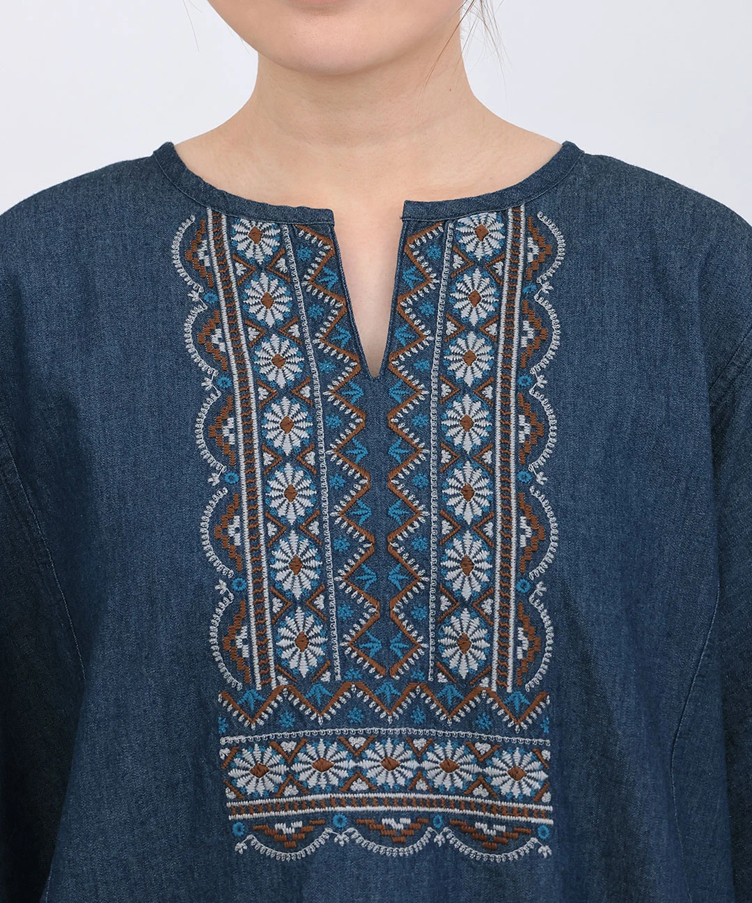 ネイティブシルバー刺繍プルオーバー / シャツ・ブラウス | エスニック