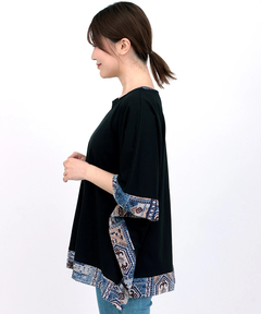 チチカカ |柄切替スクエアポンチョ