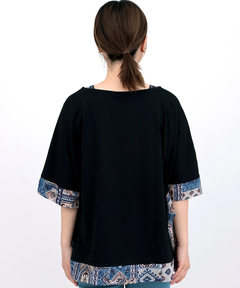 チチカカ |柄切替スクエアポンチョ