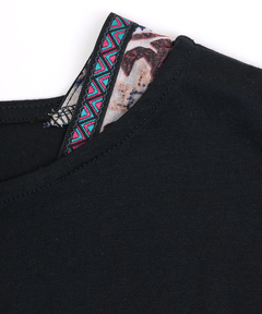 チチカカ |柄切替スクエアポンチョ