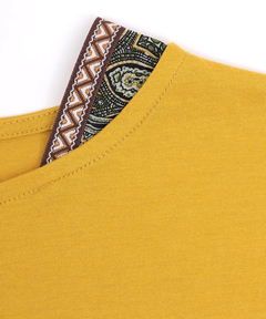 チチカカ |柄切替スクエアポンチョ