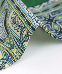 チチカカ |柄切替スクエアポンチョ