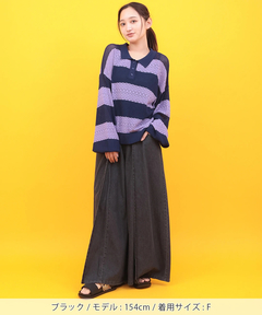 チチカカ |Orale! フロントタックワイドデニムパンツ