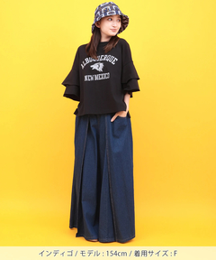 チチカカ |Orale! フロントタックワイドデニムパンツ