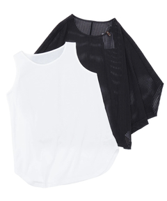 チチカカ |メッシュ×タンクセットプルオーバー