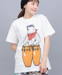 チチカカ |go slow caravan USAコットンコンガクマTシャツ