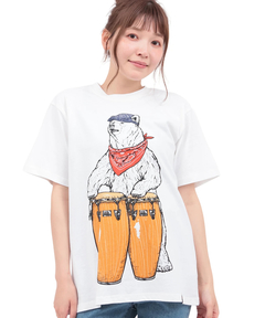 チチカカ |go slow caravan USAコットンコンガクマTシャツ