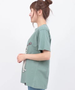 チチカカ |go slow caravan USAコットンバンジョー猫Tシャツ
