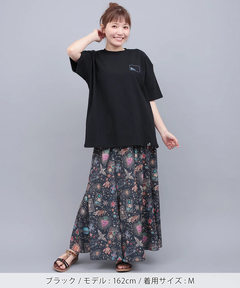 チチカカ |go slow caravan USAコットンスクエアロゴTシャツ