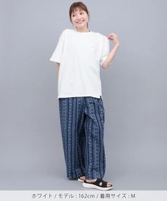 チチカカ |go slow caravan USAコットンスクエアロゴTシャツ