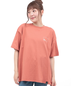 チチカカ |go slow caravan USAコットンスクエアロゴTシャツ