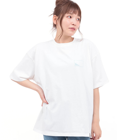 チチカカ |go slow caravan USAコットンスクエアロゴTシャツ