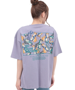 チチカカ |go slow caravan USAコットンスクエアロゴTシャツ