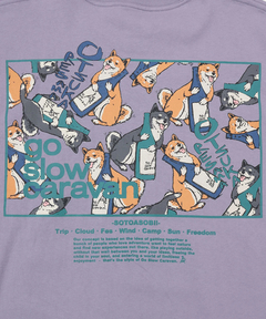 チチカカ |go slow caravan USAコットンスクエアロゴTシャツ