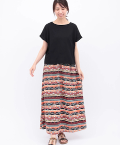 チチカカ |アソートプリントドッキングワンピース