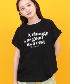 チチカカ |Orale! シアー天竺ロゴフレンチTシャツ