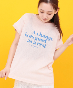 チチカカ |Orale! シアー天竺ロゴフレンチTシャツ