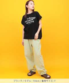チチカカ |Orale! シアー天竺ロゴフレンチTシャツ