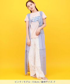 チチカカ |Orale! シアー天竺ロゴフレンチTシャツ